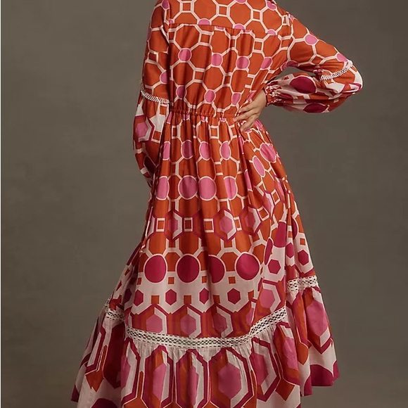 ISO..in search of..not selling!! Anthropologie Eleanora printed maxi shirt dress - Picture 3 of 3